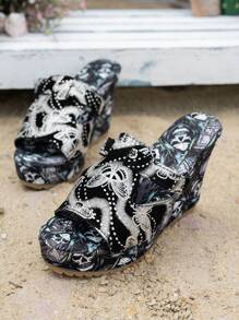 Sandalias de mujer de moda para primavera/verano con punta abierta, suela gruesa, tacón alto para vacaciones, sandalias cómodas de plataforma