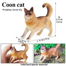 儿童暹罗猫雕像、猫玩具雕像、逼真的塑料小猫雕像、手绘逼真的小猫动物玩具、儿童圣诞礼物