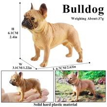 1 件狗狗雕像，逼真的塑料小狗雕像，手绘仿真小狗动物玩具，狗狗蛋糕装饰圣诞生日礼物