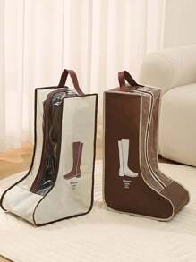 Boots Storage Bag, Portable Widen Tall Boots Storage, Short Shoe Bags For Storage, Brown Shoe Dust Proof Bags, Shoe Travel Bags For Packing, Cowboy Boots, Home Storage,Elegant Shoes Storage Bag Travel Home Non Woven Boot Bag