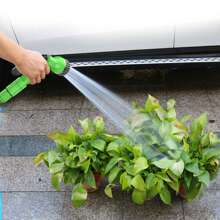 Vandise 75FT Expandable Garden Hose Pipe Lightweight, 3 Times Expanding Hose, Leak Proof, Flexible Hosepipes For Garden With 7 Function Spray Nozzle, No Kink Water Hose, Brass Fitting, 1/2" Solid Brass Connectors, Lightweight No-Kink Flexible Water Hose, Garden Hose Outdoor, Expandable Garden Hose Heavy Duty Garden Hose Flexible Telescopic Water Pipe Lightweight Water Hose 75ft, Retractable, Brass Alloy Connector, For Gardens, Patios And Cars, Flowers (Black/ Blue/ Green) - Green - View 2