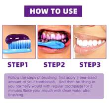 30ml Purple Whitening Toothpaste For Removing Stains And Yellowing Teeth,Eliminating Bad Breath,Personal Care Cleaning Toothpaste,Care For Gums,Travel Portable, Home Whitening, Deep Clean Formula For Fresh Breath