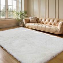 1pc, Soft Area Rugs For Bedroom Fluffy, Non-Slip Fuzzy Shag Plush Soft Shaggy Bedside Rug, Tie-Dyed Living Room Carpet For Girls Kids Baby Teen Dorm Home Decor, Bedroom Living Room Nursery Room Rug , Easy-Care Home Accent - Beige - View 29