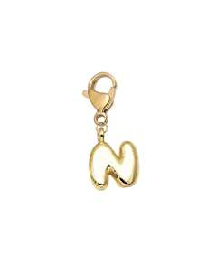 可爱泡泡字母可爱项链吊坠包吊坠-幸运吊坠、可爱嘻哈风格首字母、字母 A-Z、闪亮合金包和背包吊坠-生日和特殊场合的完美礼物、钥匙圈包背包吊坠汽车吊坠女士和女孩的礼物、钱包和手提包配件、情人节礼物、教师节礼物、母亲节礼物。