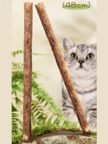 1根48厘米天然猫咪磨牙棒，可爱羽毛装饰，彩色铃铛点缀，适合日常玩耍、节日庆祝和独处时光，是猫咪的理想玩具。 - 彩色 - 查看 6