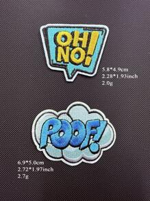 2-3 pièces/set OMG ! POW ! Wow ! BAM ! Boom ! Game On Boom Bang Écusson brodé à repasser Bandes dessinées Pow Wow Kaboom Paroles drôles Lettre Applique Patch pour sac à dos veste en jean décoration été, école