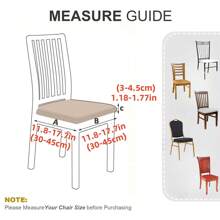 Super Elastic Chair Cushion Covers,Water-Resistant Chair Seat Cover,Dust-Proof & Dirt-Resistant,Suitable For Dining Chairs,Offices And Home Decor,Washable Protective Cover For Dust Prevention,Suit For Dining, Hotel,Home Benches,Universal Milk Silk Chair Seat Cover,Chair Covers For Dining Chairs,Dining Chair Covers,Dining Room Chair Covers,Seat Covers For Chairs,Kitchen Chair Covers,Dining Chair Seat Covers Set Of 1, 4, Or 6 - Monochrome - View 6