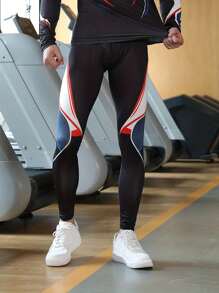 3 件套男士户外运动压缩裤，速干，时尚印花，舒适丝滑柔软，有弹性，透气，适合跑步、篮球、骑自行车