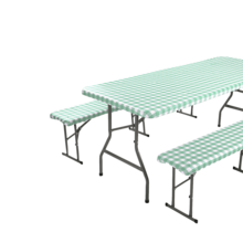 3pcs Picnic Table And Bench Set Cover, Waterproof Tablecloth For 6ft Rectangular Table, Vinyl Flannel Backing, Elastic Edges - Suitable For Outdoor Parties, Indoor Dining, Patio, Garden (30 X 72 Inches) - 30*72in - View 11