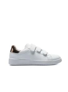 Damen Lässig vielseitige minimalistische Klettverschluss Sport Sneakers