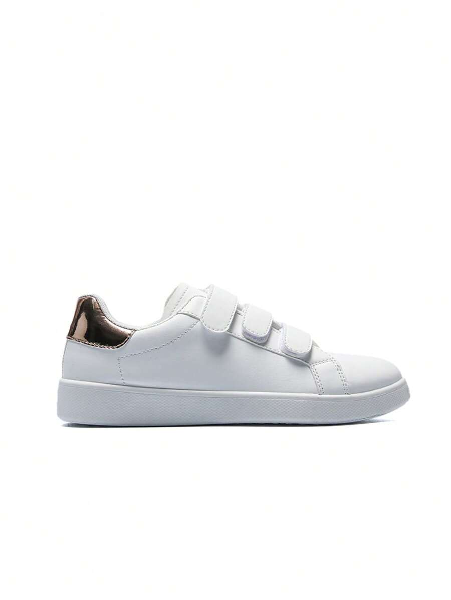 Damen Lässig vielseitige minimalistische Klettverschluss Sport Sneakers