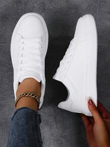 Damen weiße Lässig Sport Sneaker, Damen Große Größen Skateboard Schuhe, Frühling/Sommer neue Mode vielseitige leichte atmungsaktive Lässig Schuhe, Schulanfang Studentenschuhe