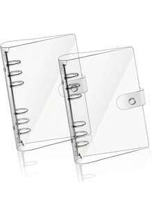 1 Caderno Criativo, PVC, Fichário Tátil de Folhas Soltas, Capa de Caderno Transparente para Anotações, De Volta às Aulas, Material Escolar