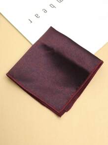 1pc Men's Solid Color Pocket Square Handkerchief, Suitable For Suits And Business Attire