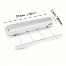 Collapsible Clothes Drying Rack, 4/5 Bars - Wall Mounted, Durable Plastic, Includes Towel Bar And Hooks, Portable Plastic Hanger, Laundry Rack