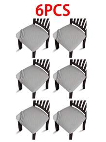 1/4/6 件防水提花座套，可拆卸可洗软垫，适用于厨房、办公室