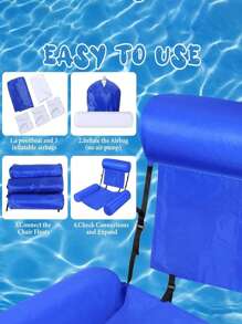 PVC Summer Inflatable Foldable Floating Row, Swimming Pool Water Hammock, Beach Water Sports Lounger Chair, Beach Pool Supplies,New Design Foldable Inflatable Water Floating Bed With Backrest - Multicolor - View 11