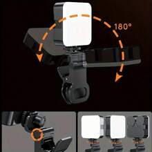 1pc Portable Mini Clip-On Fill Light, White Light Portable LED Video Light, Camera And Camcorder Video Recording, For Photo Selfie Video Recording, Zoom Meetings, Interviews, Live Streaming, Video Logging, Family Gatherings, Christmas Party Shooting, Hand-Held Selfies, Outdoor Activities