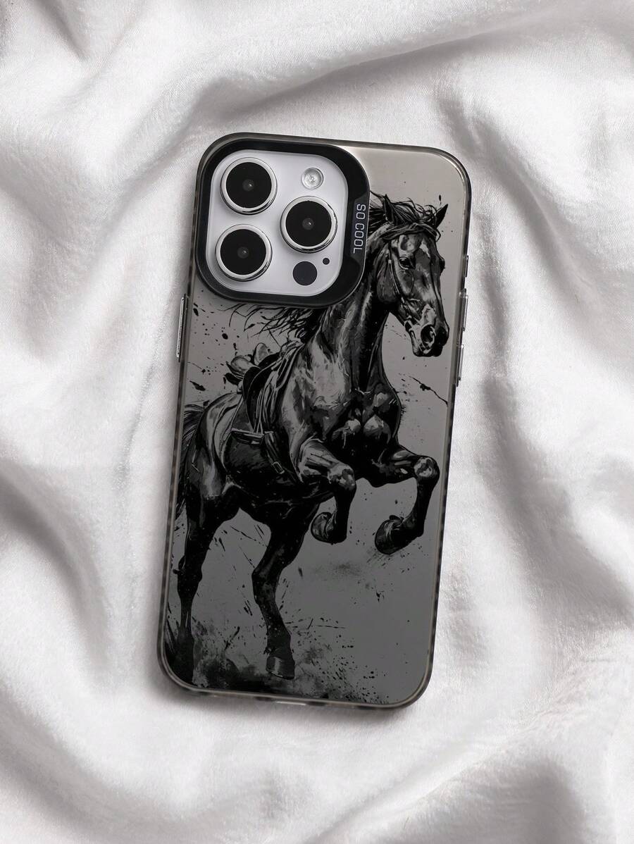 Horse Pattern Print Phone Case Compatible With IPhone & Compatible With Samsung Galaxy,International Version, Not The Domestic Version - Multicolor - View 1