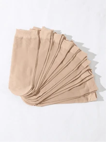 5/10/20/30 Pairs Solid Color Crew Socks, Casual Wear For Daily Life And Home