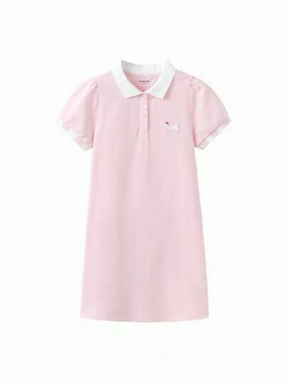 Balabala 女童Polo色塊連衣裙，時尚夏日裝