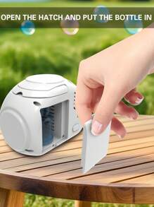 Máquina de burbujas automática para niños con operación de un solo botón, portátil y conveniente (Baterías y solución de burbujas no incluidas)