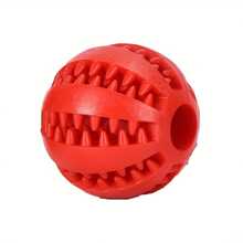 1 pieza Pelota de juguete para perros Balón de goma interactivo Juguete para masticar para perros pequeños Limpieza dental Pelota dispensadora de alimento para mascotas Juguete de bola de silicona