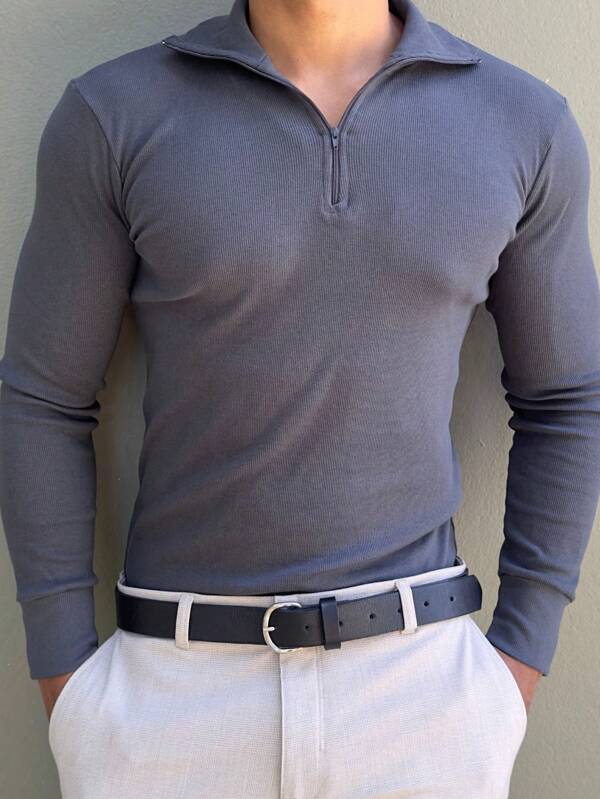Cacharrel Com Ziper Gola Polo e Manga Longa ITALIAN classic