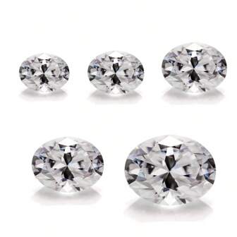 [1CT 5x7mm] 1pc/2pcs/5pcs Wholesale Moissanite Egg Shaped Oval VVS1 Clarity D-Color Black & Champagne Jewelry Making Gemstone Diamonds