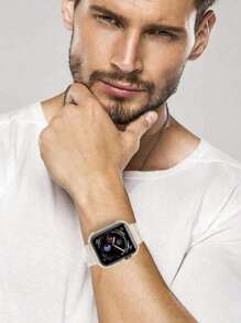 2 合 1 水晶透明表带带保险杠外壳兼容 Apple Watch 38/40/41/42/44/45/46 毫米，果冻运动保护性替换腕带表带兼容 Apple Watch 10/9/8/7/6/5/4/3/2/1/SE 女士男士