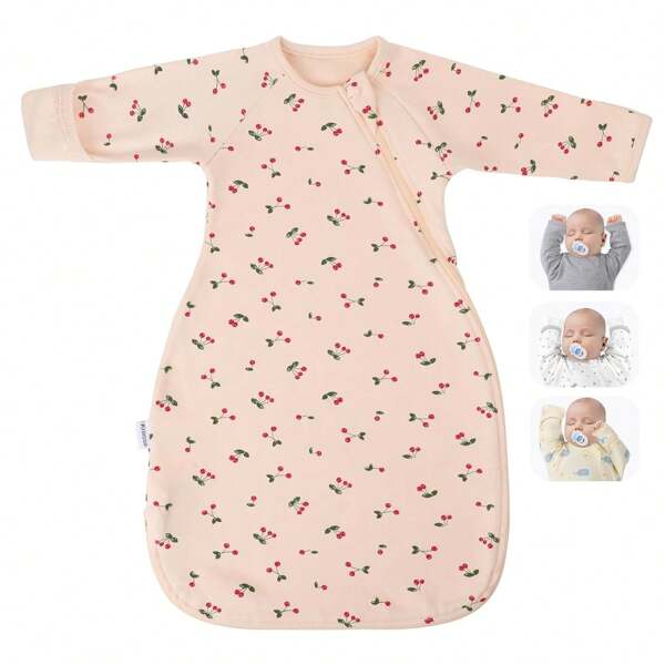 Transitional Swaddle Sack With Arms Up Length Sleeves And Mitten Cuffs, 2 Ways Zipper Sleeping Bag, Wearable Swaddling Blanket For Newborns Baby Boys Girls Sleep Sacks Snug Fit Calms Startle Reflex