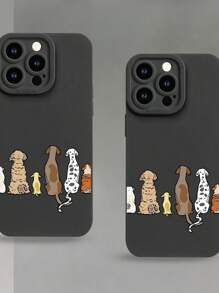 DogSoft Phone Case With Angel Eye & Puppy Pattern Design, 360 Degree Full Protection, With UV Printing And Matte Finish, Compatible With Samsung & Compatible With IPhone 11, 12, 13, 14, 15, 16 Pro Max, XR, X/XS, 7, 8 Plus Smartphones - Multicolor - View 3