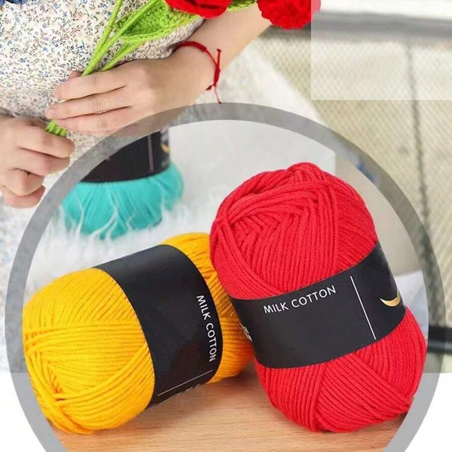3PCS Handmade Knitted Yarn Blended Yarn DIY Craft Materials
