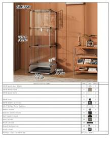 Jaula para aves para uso doméstico, pajarera, para periquito perlado, loro, munia, periquito cabecirrojo, Burung Manyar, jaula de hierro anti-salpicaduras, nido de aves, aviario