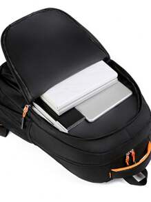 Outdoor Three-Dimensional Embroidery Men'S Backpack, Can Hold 15.6In Computer Bag, Lightweight Multi-Functional School Bag, Large Capacity Travel Bag, Commuting Convenient Day Bag, Multi-Functional Bag, Suitable For Students, Camping, Hiking, Business Trips, Travel Holidays, Daily Commute, Outdoor Sports, Holiday Gifts, Birthday Gifts