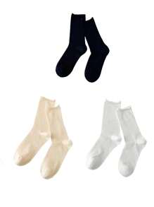 1/3/6 Pairs Women Solid Color Floral Breathable Thin Ankle Socks, Comfortable & Versatile For Summer - Multicolor - View 12