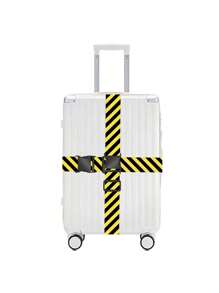 1 Set Leopard Print, Striped Luggage Strap, Cruise Luggage Tag, Adjustable Luggage Belt, Packing Strap, Reinforced Single-Letter Luggage Strap Buckle, Back To School Gift, Teacher Gift