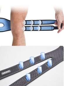 1pc Patellar Strap Knee Brace, Adjustable Double Strap Sports Knee Pad With Compression And Shock Absorption For Running/Cycling Gym Accessories Knee Support - Multicolor - View 7