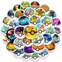 pokemon 50PCS Kawaii Pokemon Ball Pikachu Stickers Cute Decals Kids DIY Decoration Skateboard Phone Laptop Bike Fridge PVC Waterproof Graffiti Toys,School Supplies,Back To School