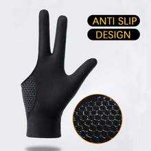 1pc Professional Snooker/Pool Sports Glove, Full Finger Billiard Glove, Thin & Soft Comfortable, High Elastic Polyester Fabric, Multiple Colors, Unisex