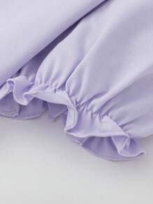 Balabala Girls' Puff-Sleeve Short-Sleeve T-Shirt, Sweet & - Pink Purple - View 6