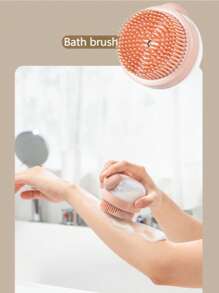 Multi-Functional Shower Brush - Press-To-Dispense Body & Pet Massager With Japanese Foam Tech, Ergonomic Bathing Tool For Hair & Skin Care