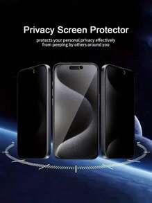 Protector de pantalla de vidrio de privacidad 6 en 1 compatible con iPhone 15, 13, 16, 14, 11, 12 Pro Max, 13, 15. Película protectora de vidrio para lente de cámara compatible con iPhone 14, 15, 16 Plus