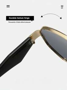 Óculos personalizados de alta qualidade, novos, 2025, armação quadrada moderna, óculos de metal poligonal, adequados para roupas da moda, presentes de Natal, presentes de aniversário para férias de verão na praia, atividades ao ar livre, viagens