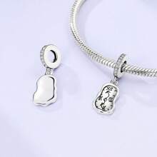 Art Theme Twisted Time Pendant By Dali, Oil Painting Liquid Clock Pendant Charm, Fashion Charm For Bracelet & Necklace DIY Making, Exquisite Jewelry For DIY Gift - Silver - View 8