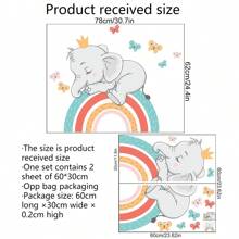 Nuevos adhesivos de pared creativos con mariposas y arcoíris de colores, para decoración de sala de estar, dormitorio, habitación infantil. Diseño de oso y pelota de pesca, calcomanía de pared para el hogar, decoración de dormitorio