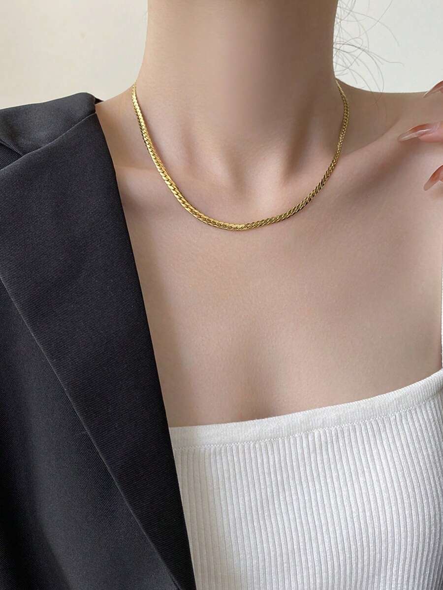1 pièce de collier classique et rétro chic pour femmes, accessoires de collier ras-de-cou polyvalents