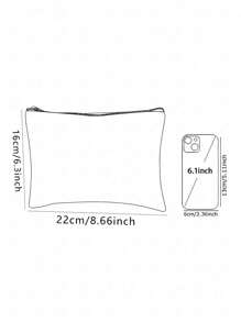 1pc Customizable Name/Text, Cartoon Floral & Animal Pattern Double-Sided Print Travel Portable Cosmetic Storage Bag, Multi-Function Zipper Makeup Bag Wallet, Perfect For Children's Skincare Storage, Can Be Customized According To Your Name - Multicolor - View 11