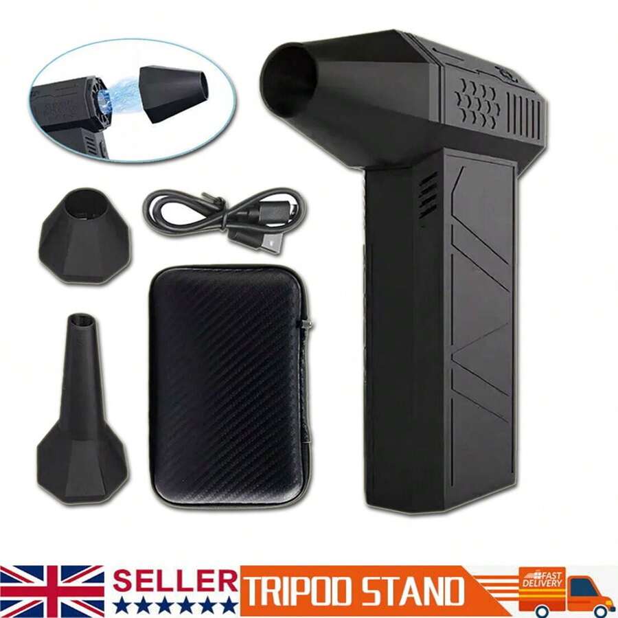 Jet Dry Mini Blower 130,000 RPM Portable Air Blower Super Jet Fan Turbo Black UK