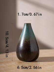 1pc Ceramic Vase Decor, Suitable For Living Room Floral Arrangement, Hotel Lobby Decoration, TV Stand, Bookshelf Flower Holder, Dining Table Centerpiece, Office Fresh Flower Display, Retro Dry Flower Vase